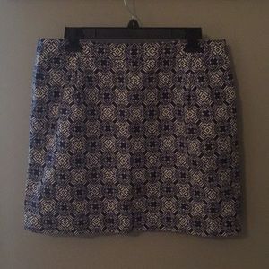 Navy and White JCrew mini pencil skirt + pockets!